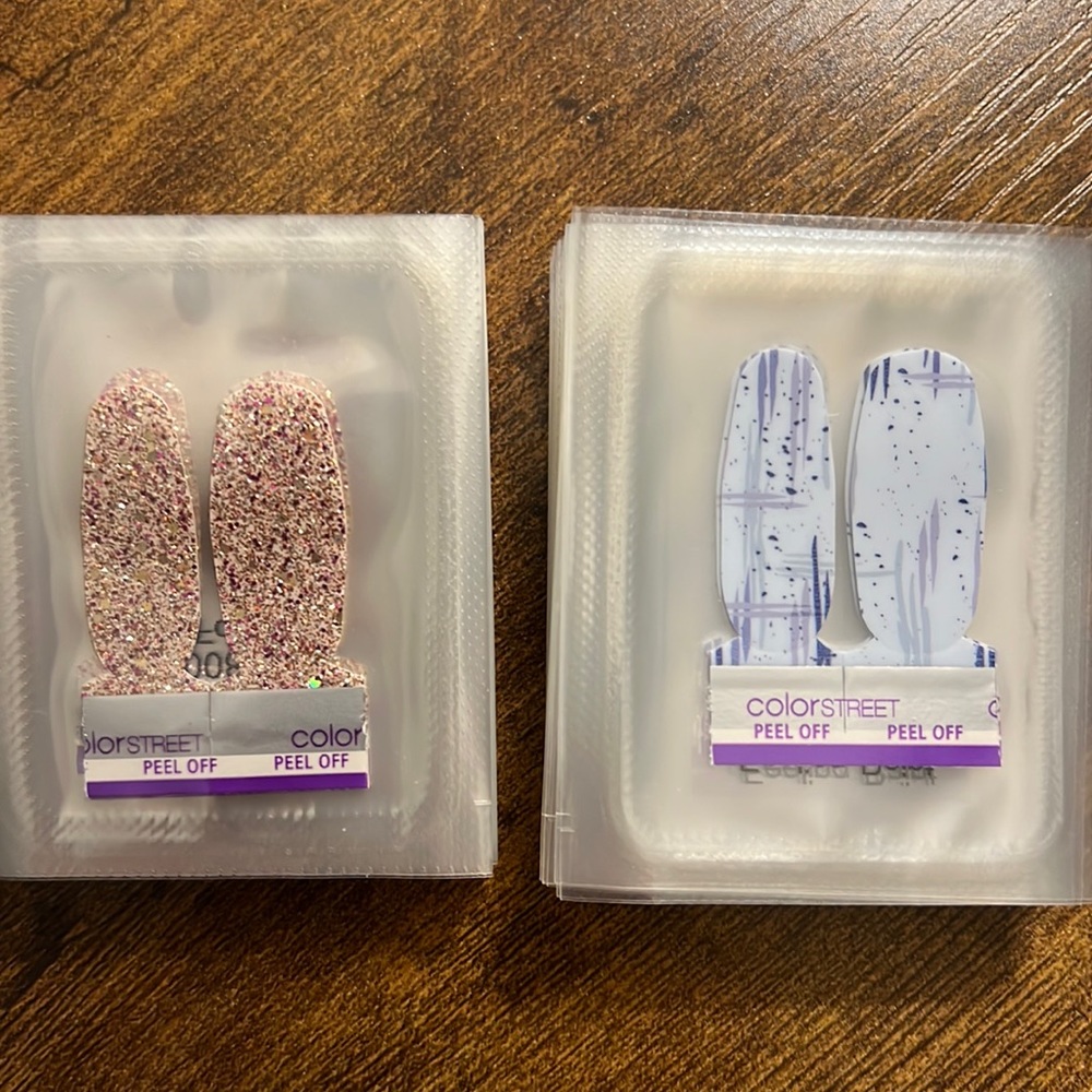 Color Street “two-sies” samples of Tokyo Lights and Feeling Paint. 25 of each